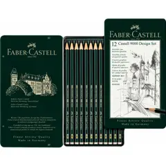 FABER-CASTELL - Lápiz Grafito Castell 9000 Diseño x12 uds.