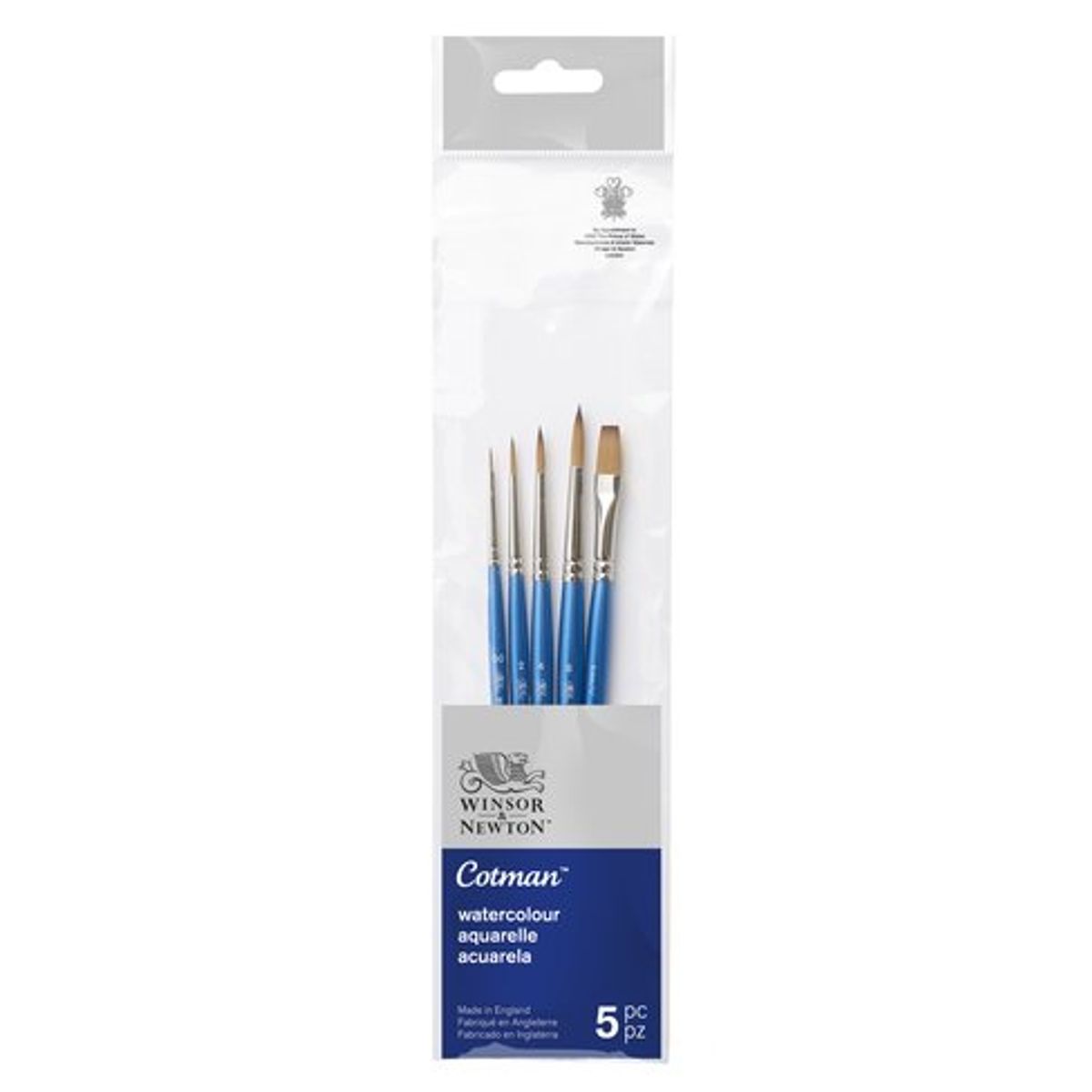WINSOR AND NEWTON - Set 5 Pinceles Cotman Winsor & Newton Mango Corto V1