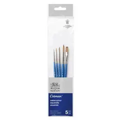 WINSOR AND NEWTON - Set 5 Pinceles Cotman Winsor & Newton Mango Corto V1