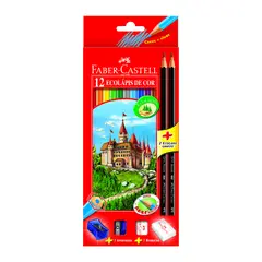 FABER-CASTELL - EcoLápiz x12 + Goma + Sacapuntas + 2 Grafitos