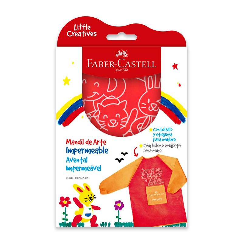 FABER-CASTELL - Delantal de Arte Impermeable Faber-Castell Little Creatives