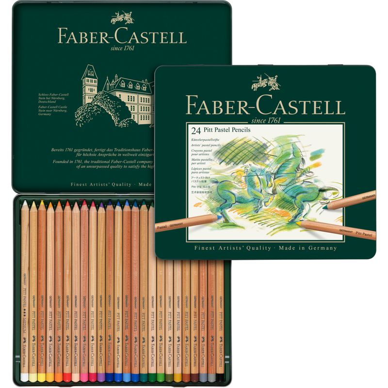 FABER-CASTELL - Lápiz Pitt Pastel Estuche Faber-Castell x24 Colores