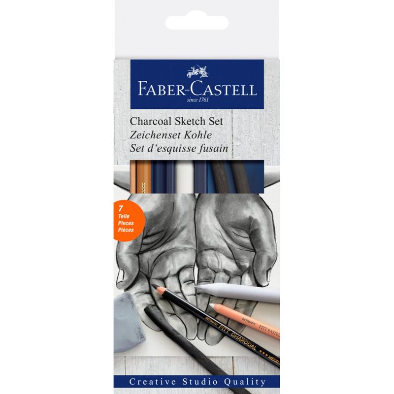 FABER-CASTELL - Set De Dibujo Carbones Faber-Castell 7 Piezas
