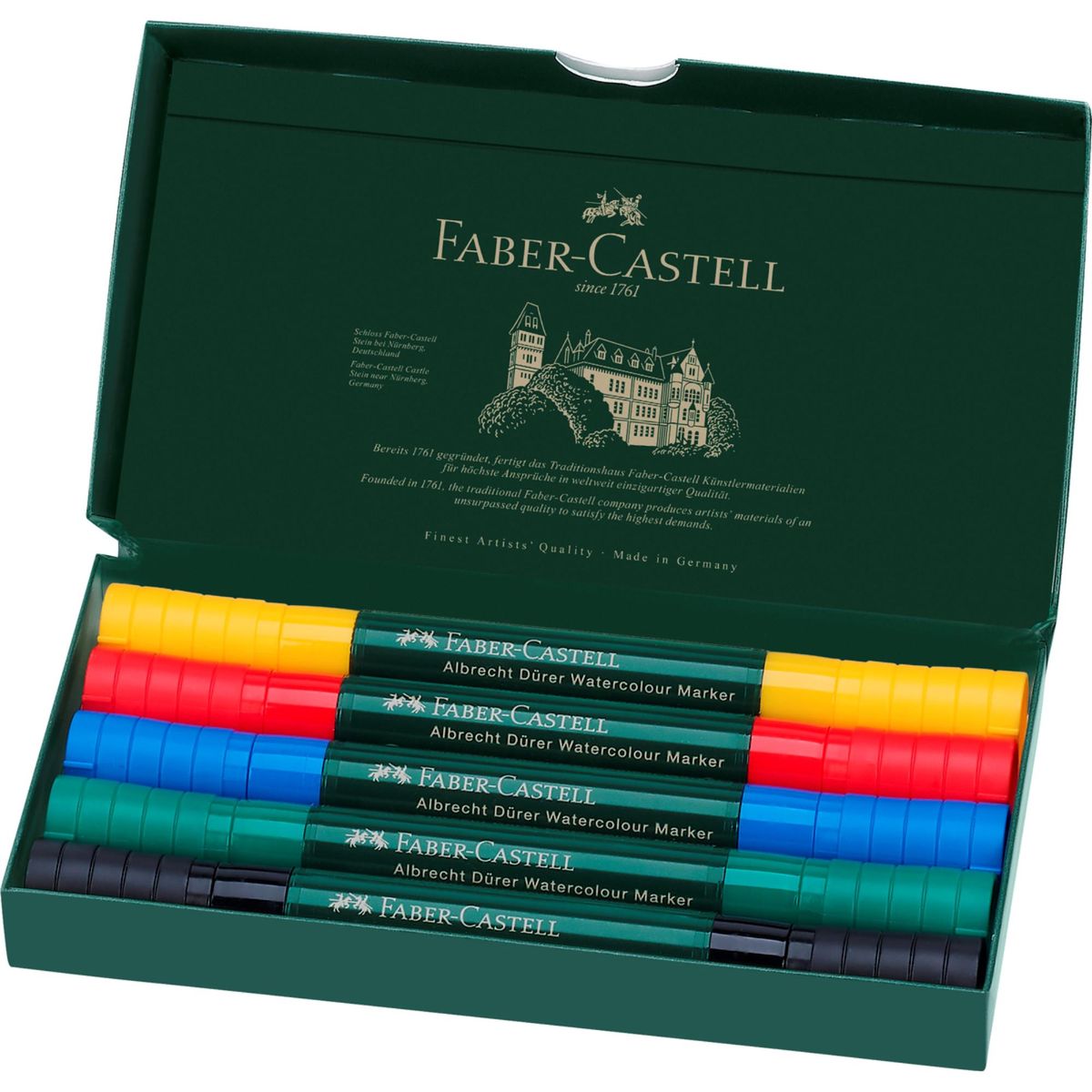 FABER-CASTELL - Marcadores Acuarelables A.Dürer Faber-Castell x5 Colores