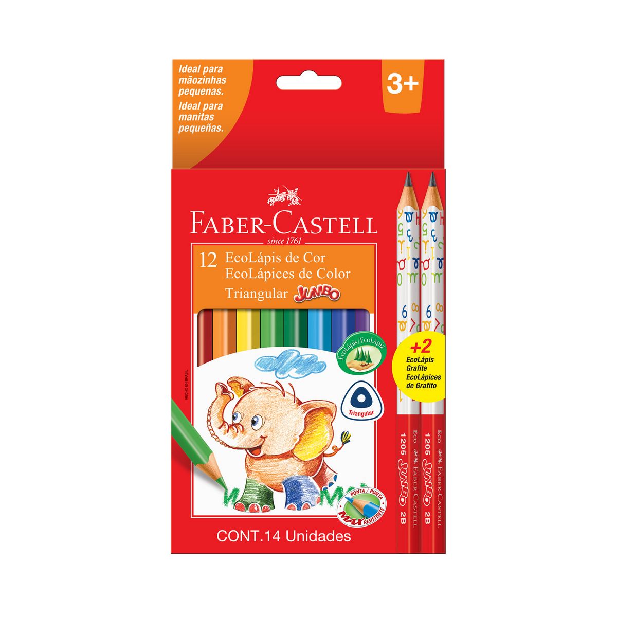 FABER-CASTELL - Lápiz De Color Jumbo + 2 Grafitos Faber-Castell