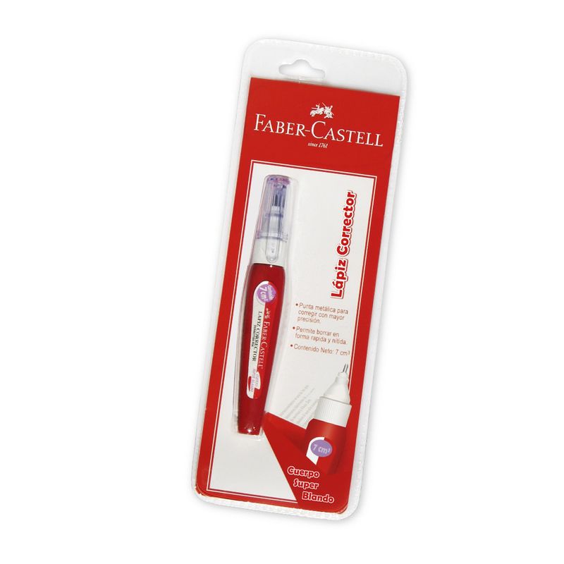 FABER-CASTELL - Lápiz Corrector Triangular Faber-Castell 7ml