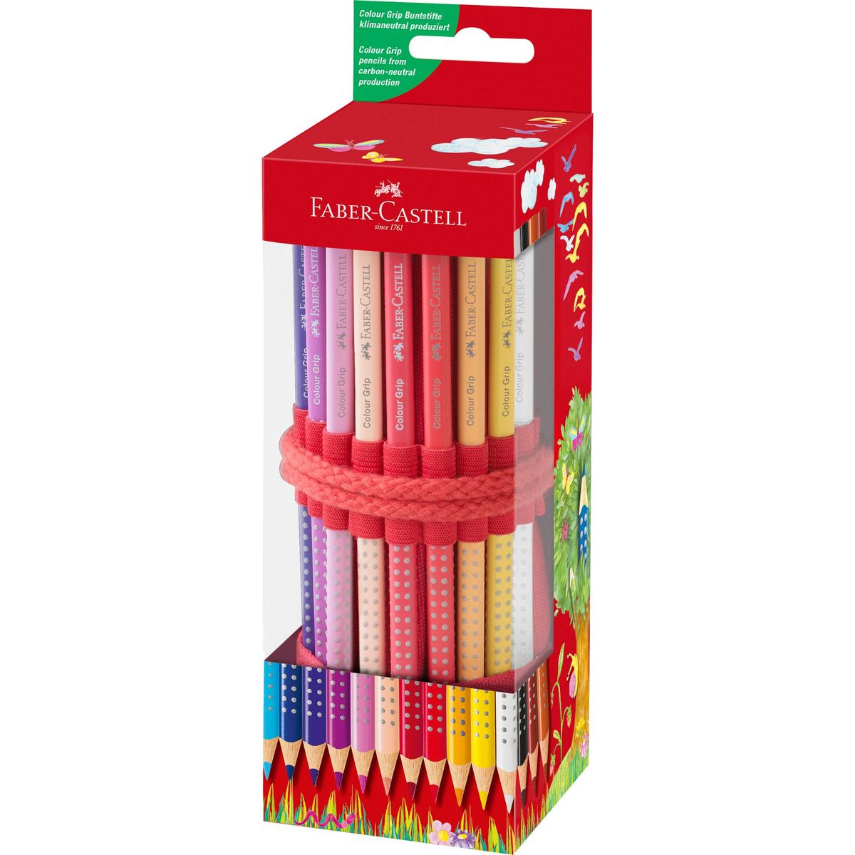 FABER-CASTELL - Estuche Rollo Rojo + 18 Lápices Acuarelables Faber-Castell
