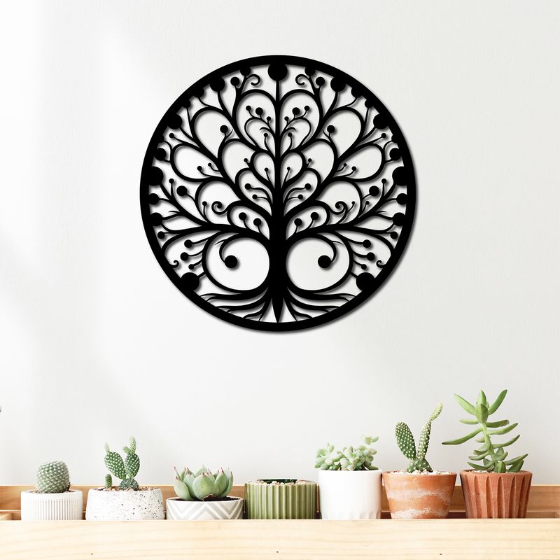 ELAB PROPIA - Cuadro Árbol de la Vida Mandala 40x40cm - Madera Fun Republic