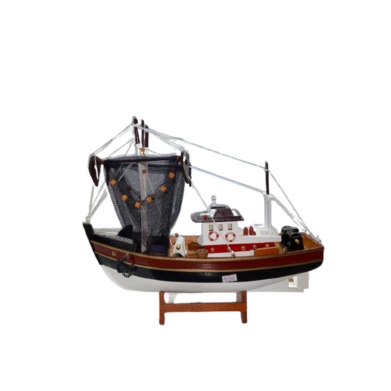 GENERICO - Figura decorativa de Barco Pesquero en Madera