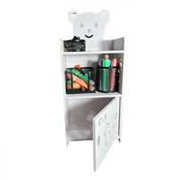 Mueble estante 3 niveles Blanco con Diseño de Osito - 50cm de Alto