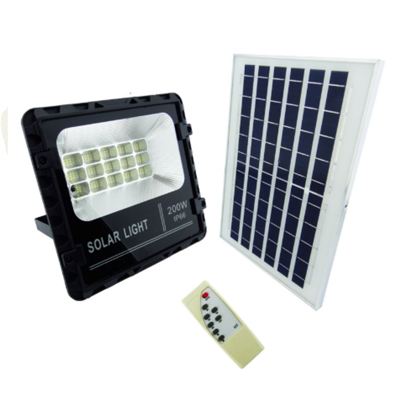 OEM - PROYECTOR SOLAR LED 200W CON PANEL 15 PLACAS PVC 174 LED