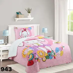 GENERICO - Cubrecama Sherpa 1.5 Plazas - Conejita Candy M943