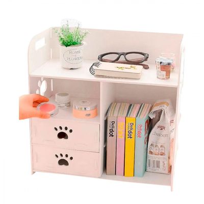 Imagen 2 del producto Mueble estante Organizador Blanco con Cajones Huella - 29cm de Alto
