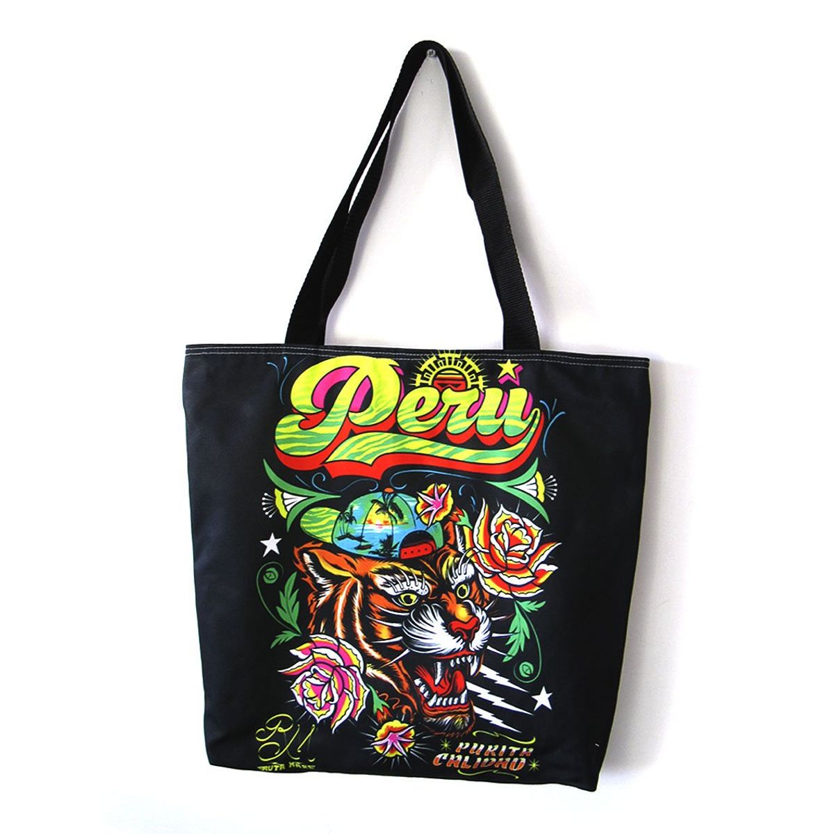 GENERICO - Bolso De Compras Resistente Estampados De Peru Tigre