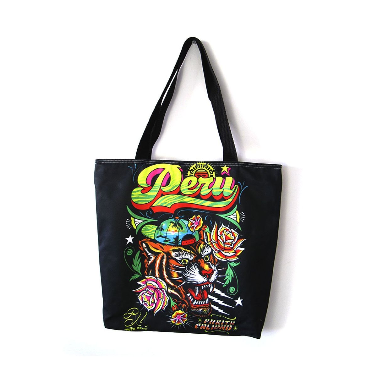 GENERICO - Bolso De Compras Resistente Estampados De Peru Tigre