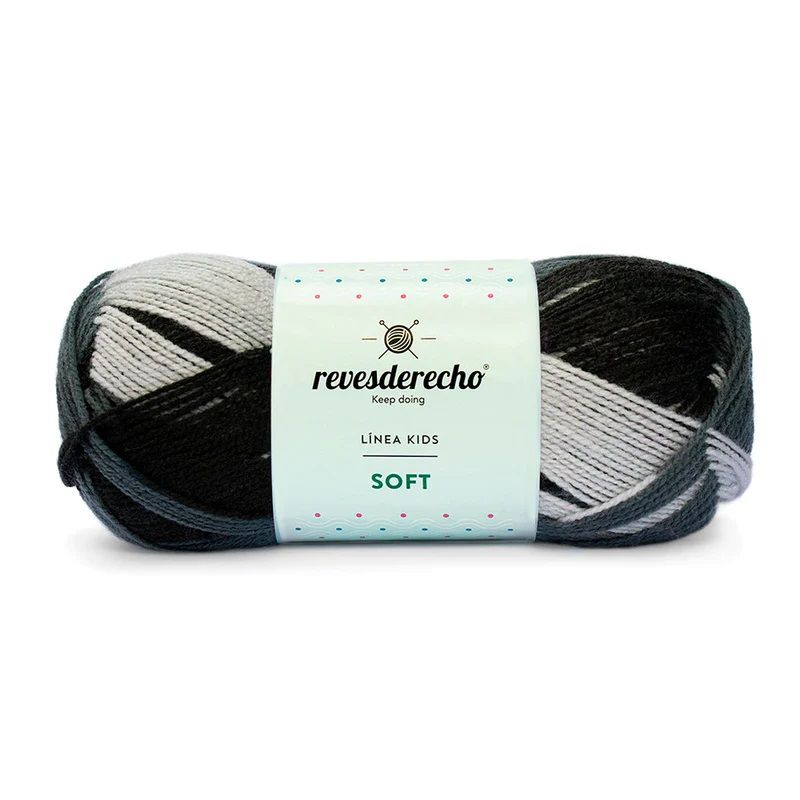 REVESDERECHO - Lana Soft Mix 100grs - Negro 0002