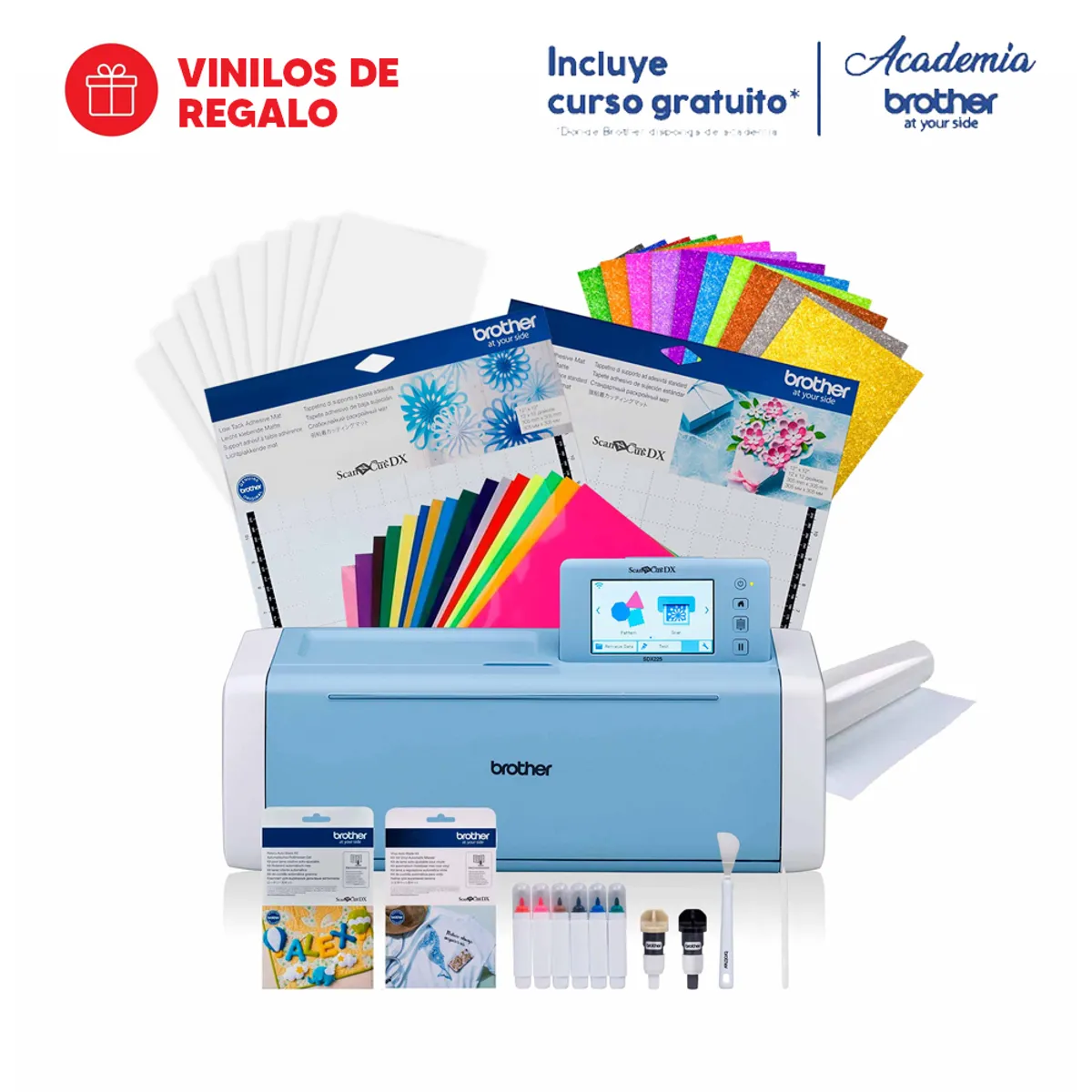 BROTHER - Kit Scan 225 Brother + Kit cuchilla telas + Kit de vinilos