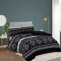 GENERICO - COBERTOR PLUSH CON CHIPORRO NEGRO DISEÑOS BLANCO 2 PLAZAS GS