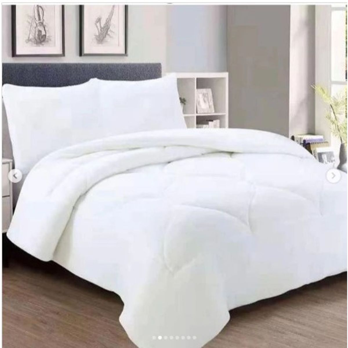 GENERICO - COBERTOR PLUSH CON CHIPORRO BLANCO NIEVE 2 PLAZAS GS