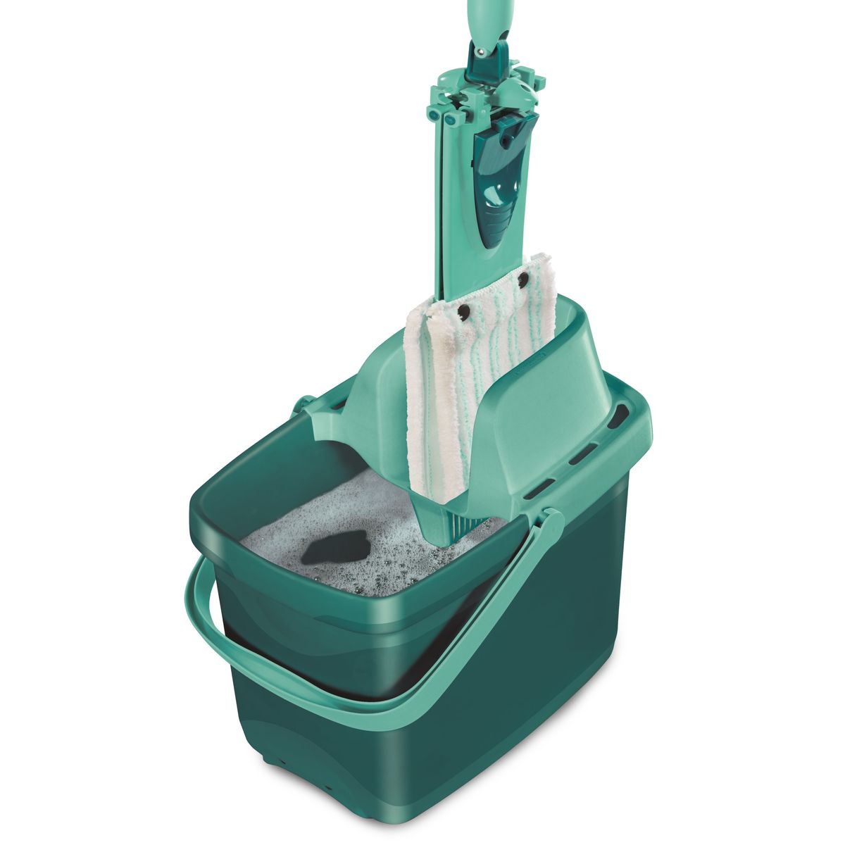 LEIFHEIT - Set de mopa plana y balde con estrujador