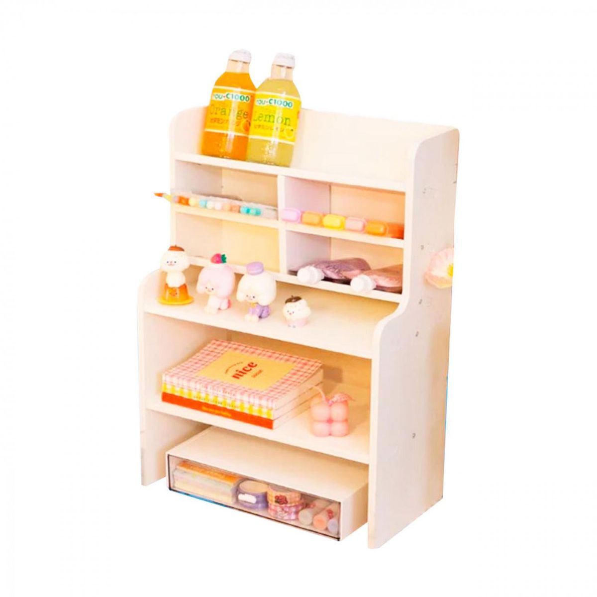 GENERICO - Mueble Organizador 8 Compartimentos Blanco - 42cm de Alto
