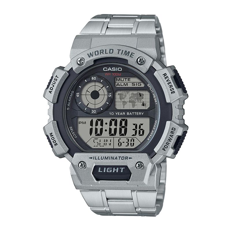 CASIO - Reloj CASIO AE-1400WHD-1AVDF Resina Juvenil Plateado