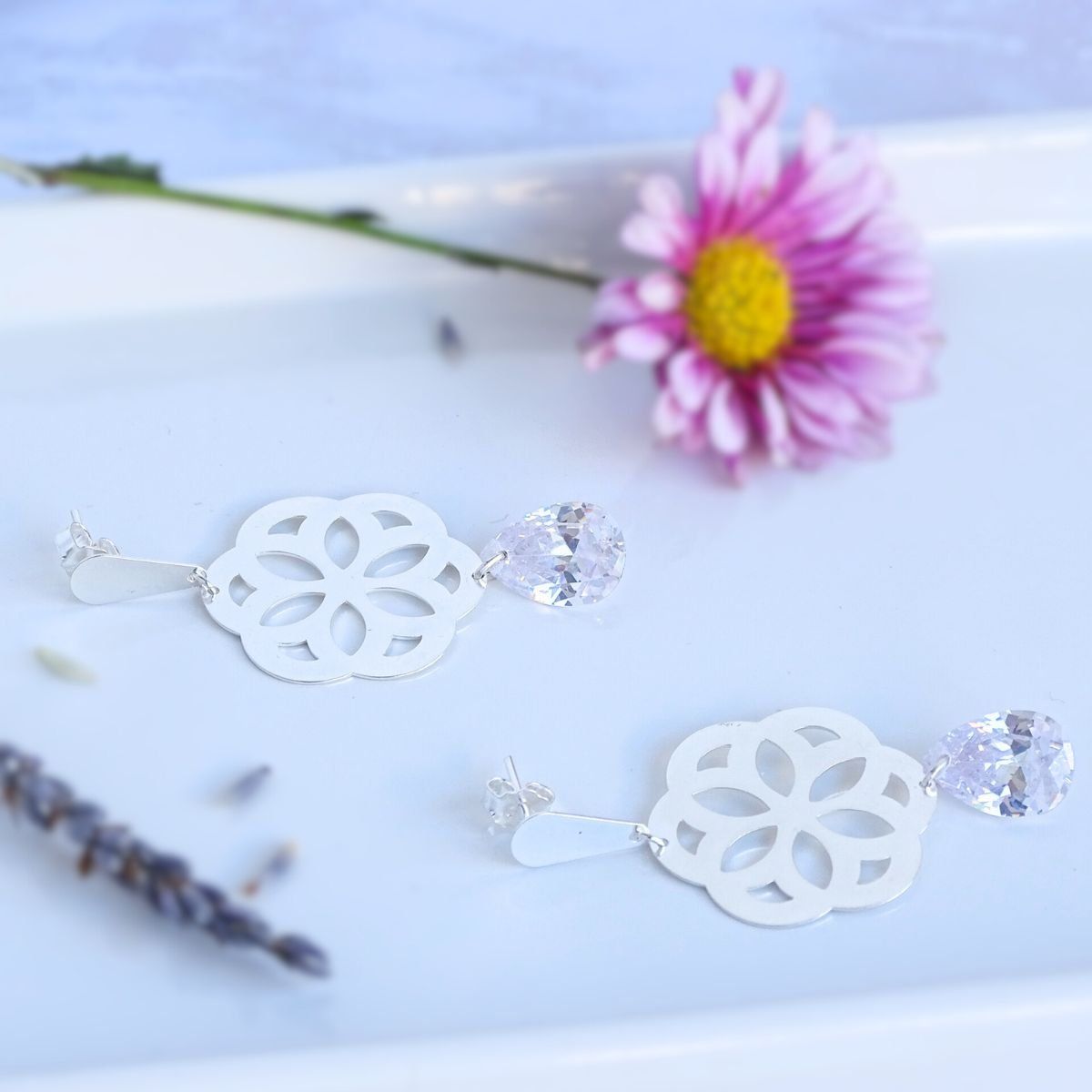 MABELITA - Aros De Plata Baris Gota