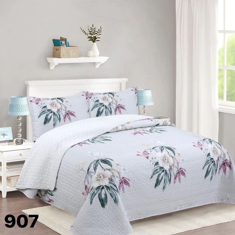GENERICO - Cubrecama Sherpa 2 Plazas - Crema Rosas Blancas M907