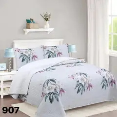 GENERICO - Cubrecama Sherpa 2 Plazas - Crema Rosas Blancas M907