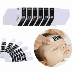 GENERICO - 5 Tiras Termómetro Frente Reutilizable Medición Inmediata