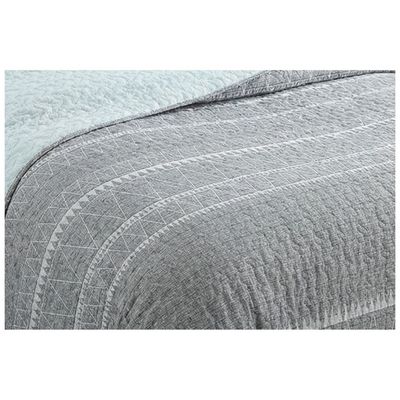Imagen 2 del producto Cubrecama Sherpa 2 Plazas - Gris Triángulos M946