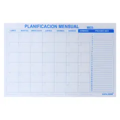 DATAZONE - PLANIFICADOR MENSUAL 60X90 DE VIDRIO