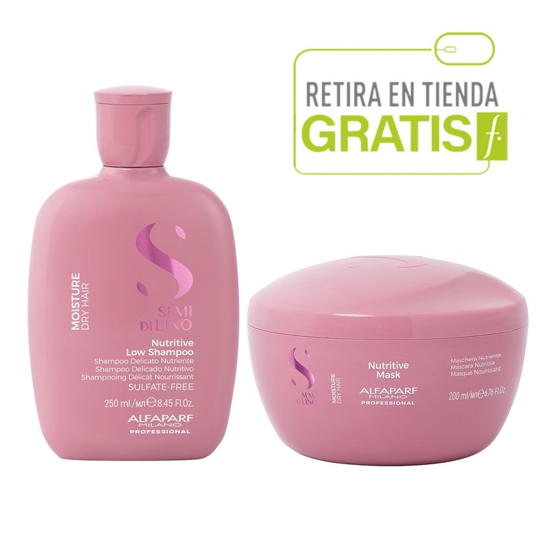 ALFAPARF MILANO - ALFAPARF Kit Shampoo+  Mascarilla Nutrición Semi di lino