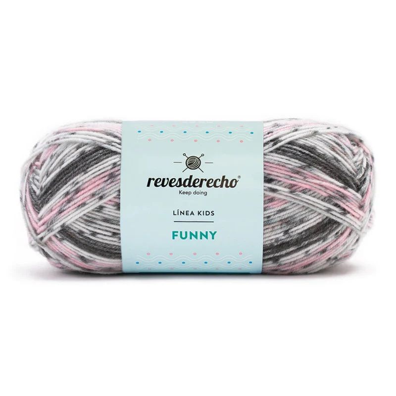 REVESDERECHO - Lana Funny 100grs - Gris 0009
