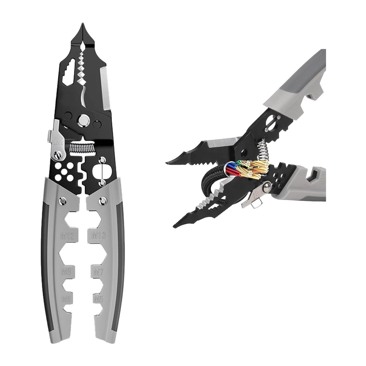 ATURE - Alicate Cableado Cables De Precisión 28 En 1 Multifuncional