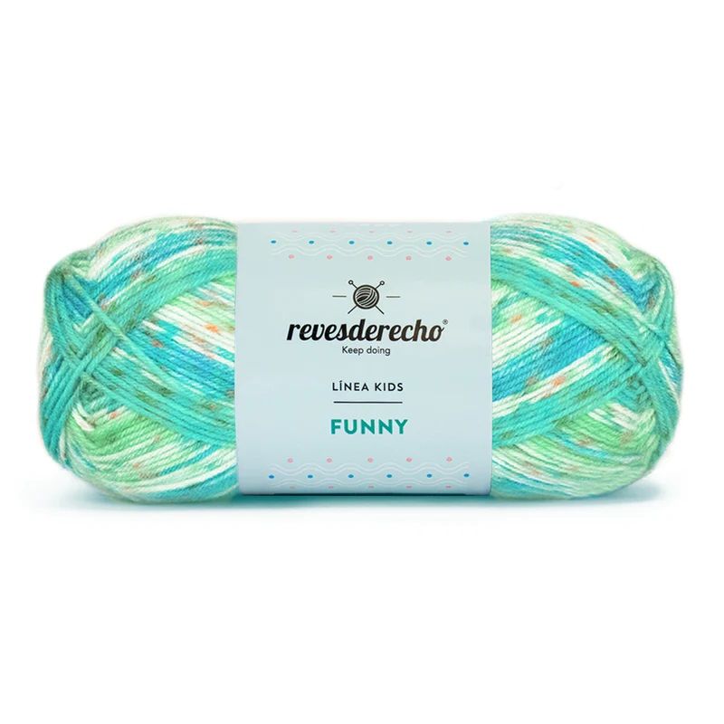 REVESDERECHO - Lana Funny 100grs - Verde Agua 0014
