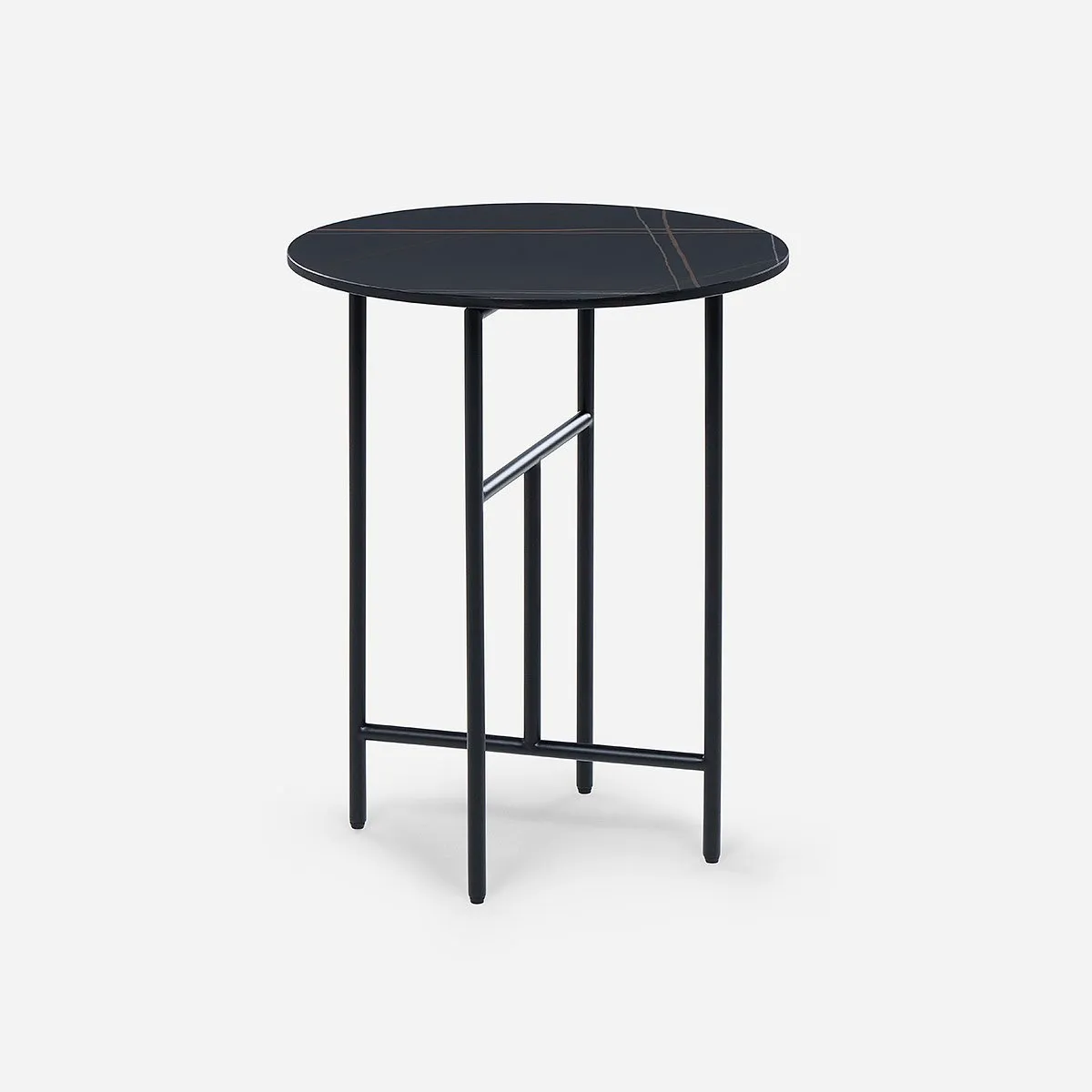 ROSEN - Mesa Lateral Rosen Delfi Circular 45 x 55 cm Negro