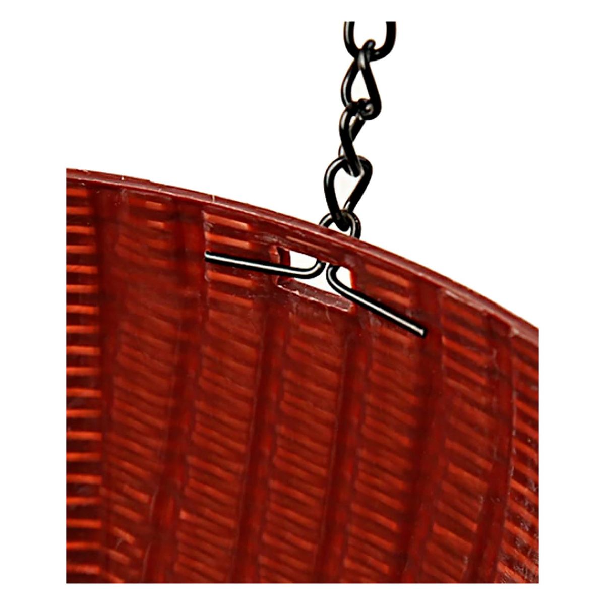 GENERICO - Macetero Colgante Plástico Diseño Ratan Café