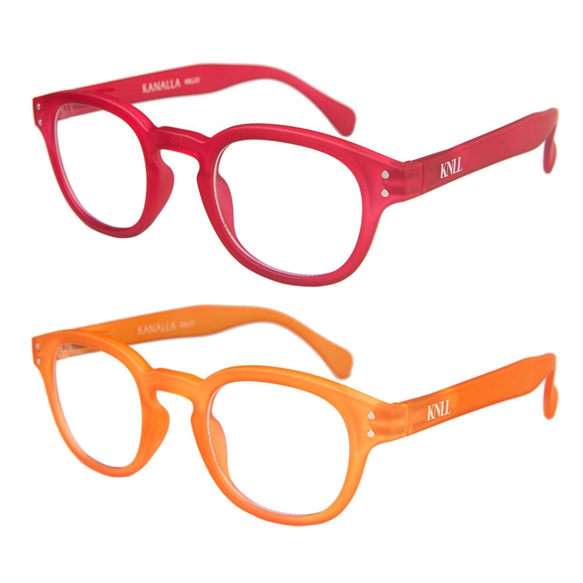 KANALLA - Pack 2 Lentes de Lectura Filtro Luz Azul y UV mod Folie Rojo /Naranjo 15