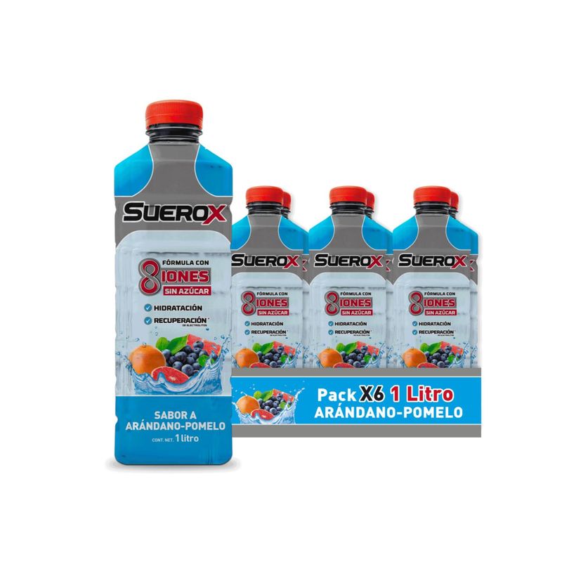 SUEROX - Pack 6 Unidades Suerox Arándano-Pomelo 6X1 L