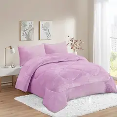GENERICO - COBERTOR PLUSH CON CHIPORRO UNICOLOR PALO ROSA KING GS