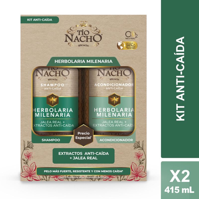 TIO NACHO - Pack Tío Nacho Herbolaria Shampoo + Acondicionador 415 ML