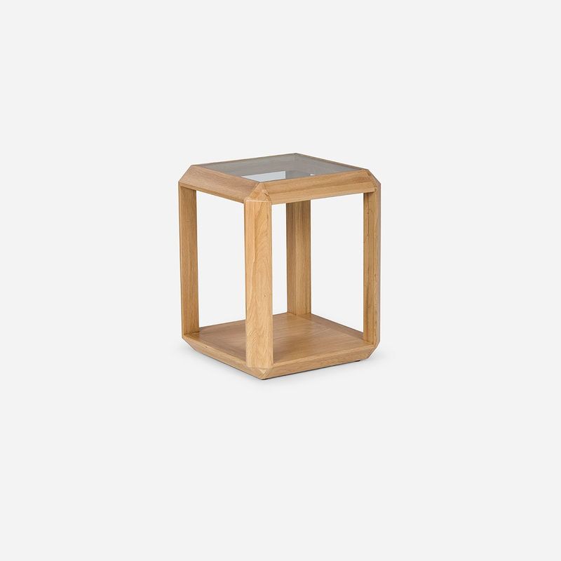 ROSEN - Mesa Lateral Rosen Hanko 45 x 45 cm Natural
