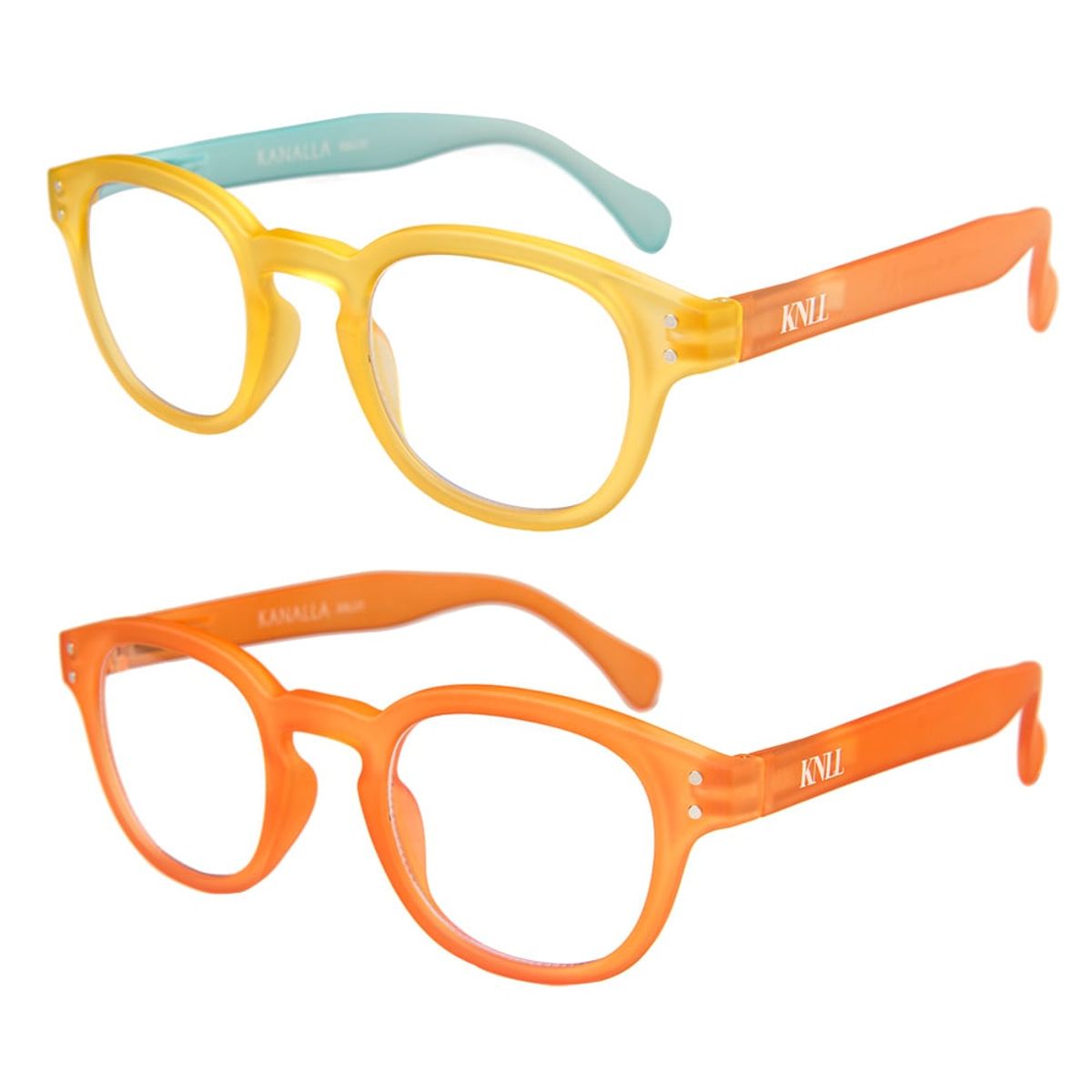 KANALLA - Pack 2 Lentes de Lectura Filtro Luz Azul y UV mod Folie Amarillo Naranjo 3.0