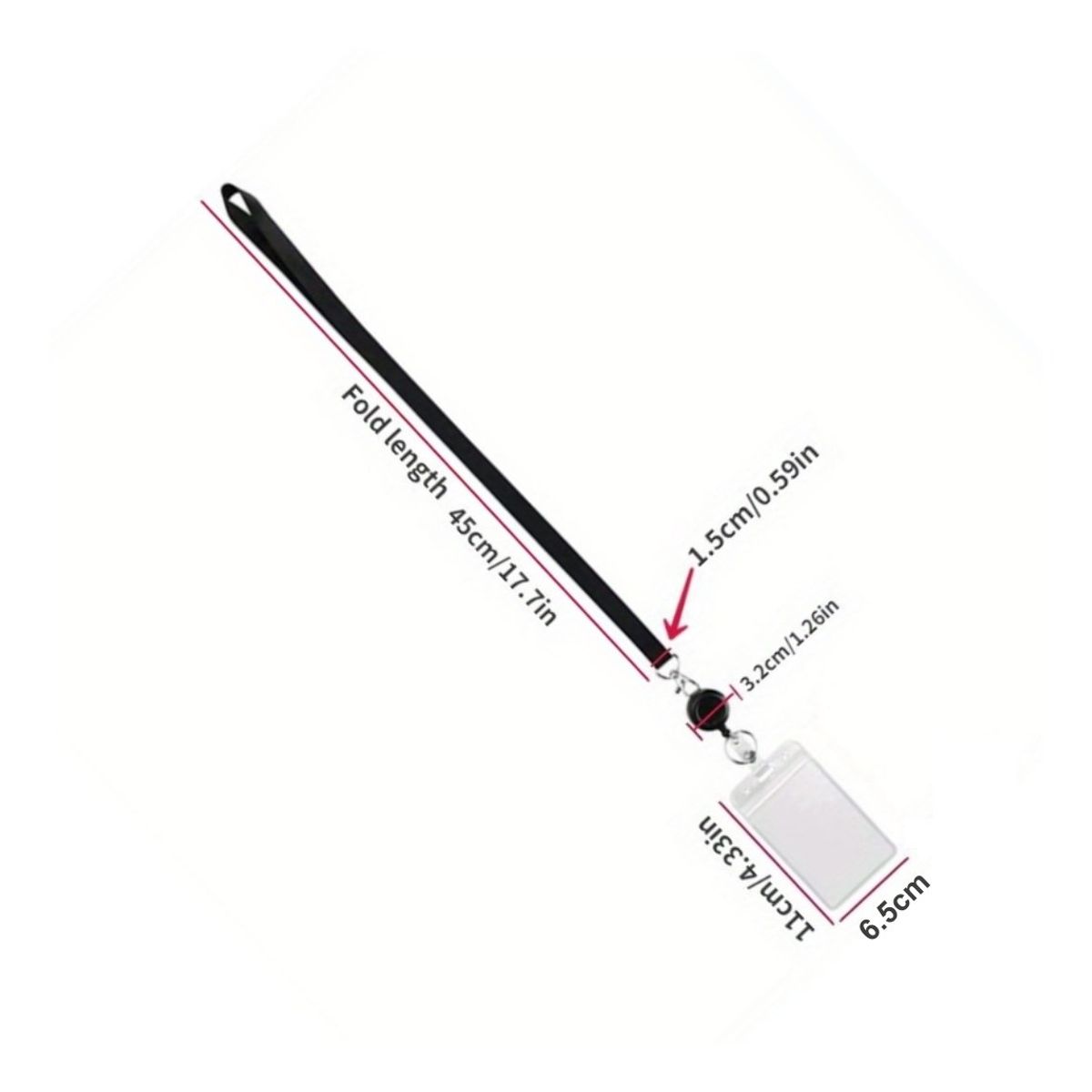 ATURE - Porta Credenciales Tarjetas Id Retractil Cinta Lanyard