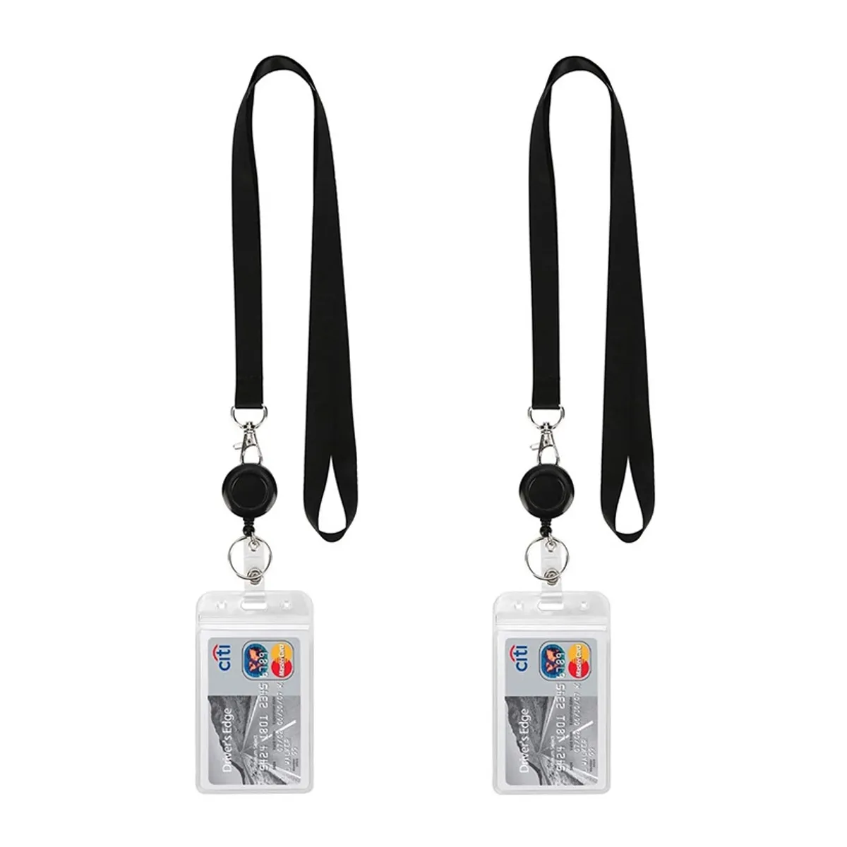 ATURE - 5u Porta Credenciales Tarjetas Id Retractil Cinta Lanyard