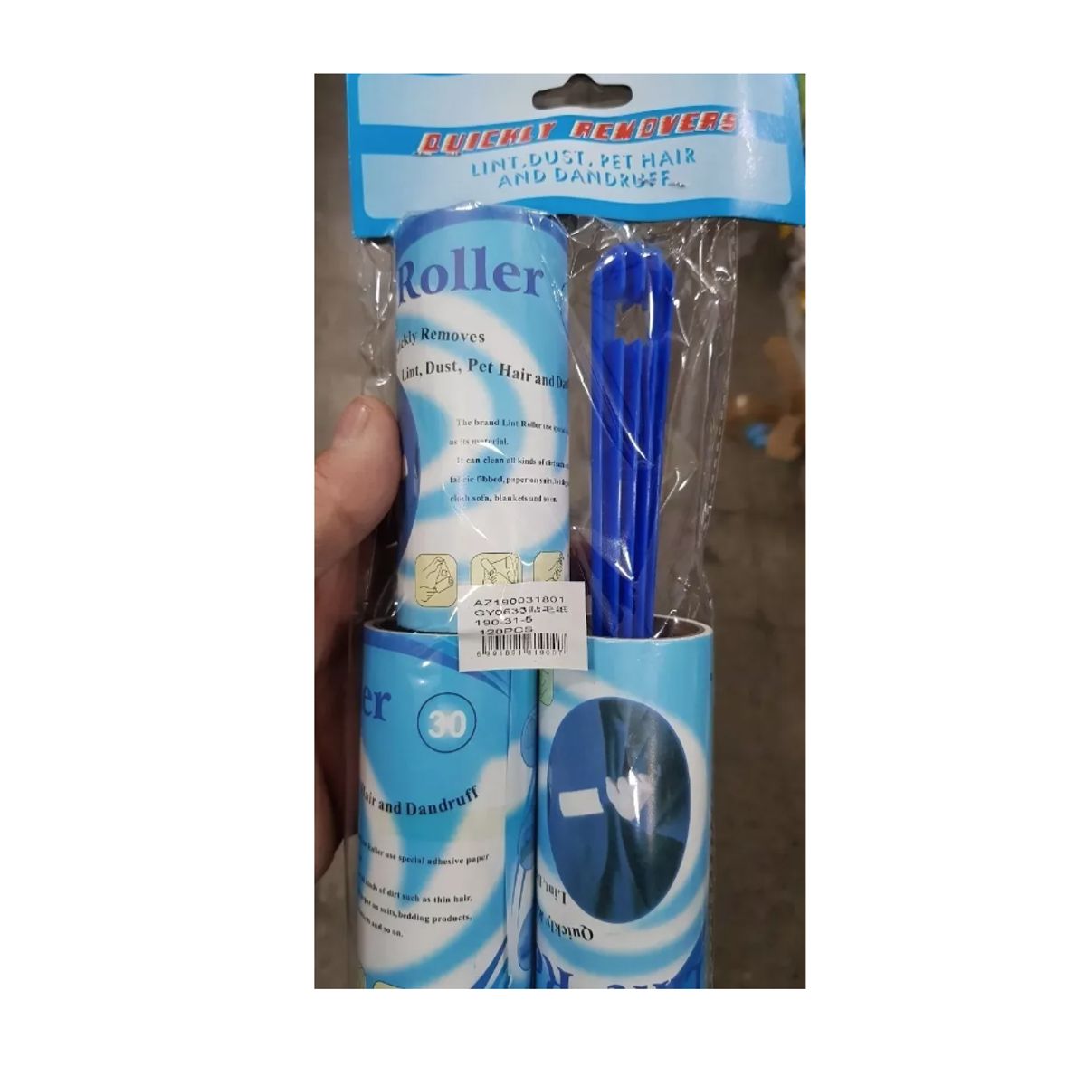 GENERICO - Saca Quita Pelusa Ropa Rodillo Lint Roller Con 2 Repuestos