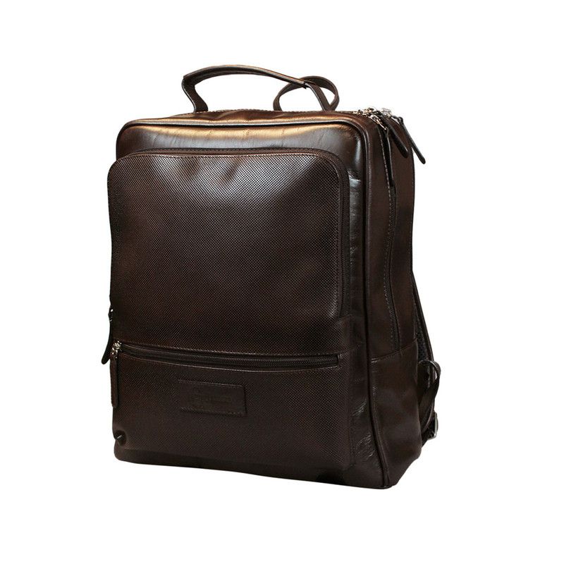 CRAFTMEN - Mochila 100% cuero natural Westminster color Café