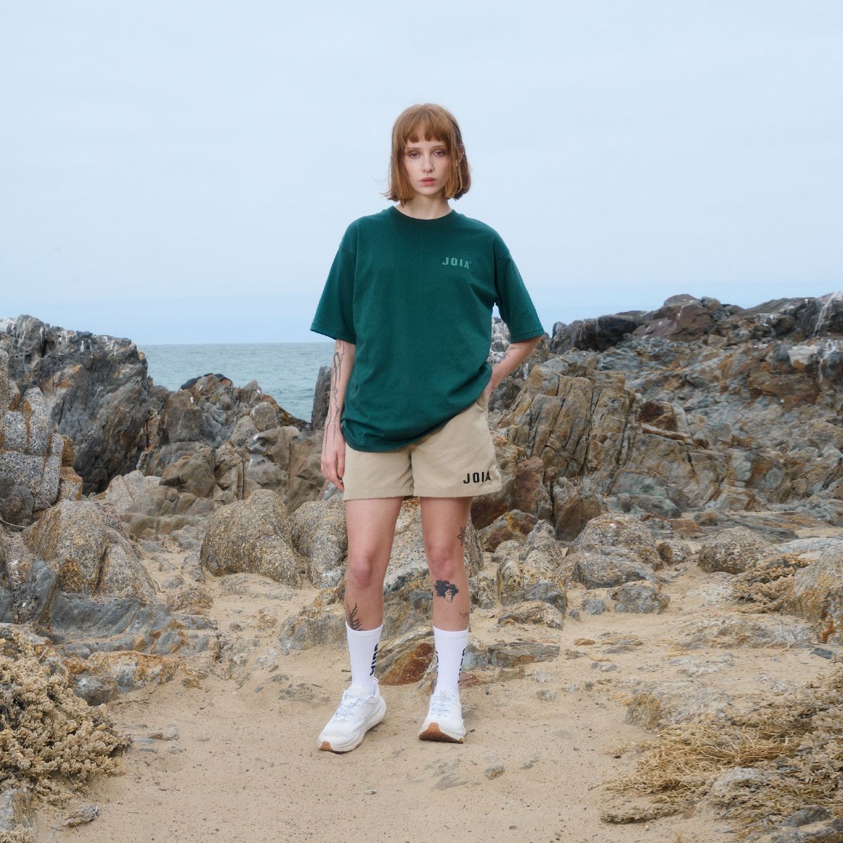 JOIA - Polera Manga Corta Algodón BV Verde Botella Unisex JOIA
