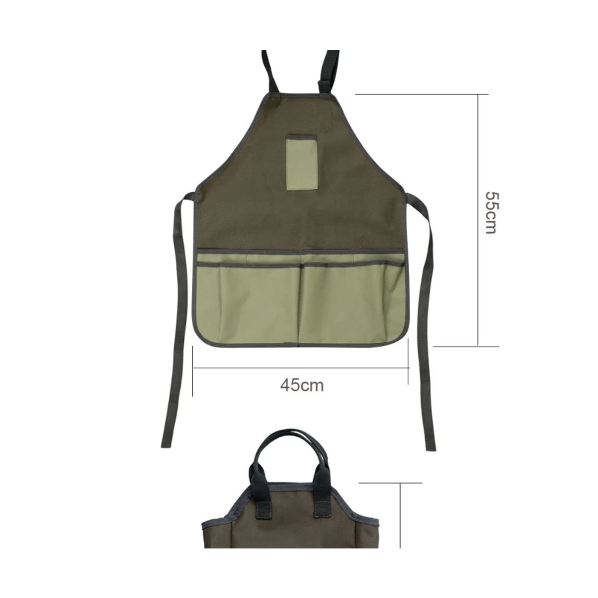 ATURE - Delantal Pechera Jardinería Taller Tela Oxford Impermeable